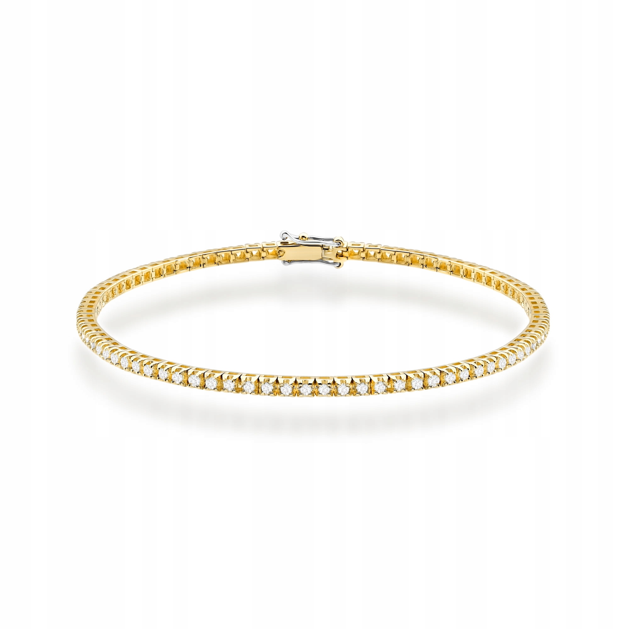 Zlatý náramek 585 gold s elegantní diamantem