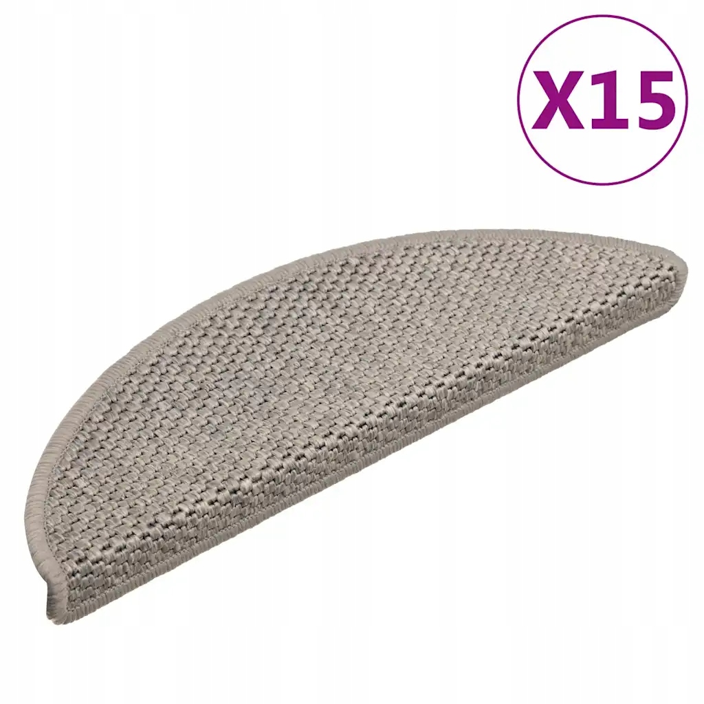 Stříbrné nášlapy na schody 56 x 17 x 3 cm, 15 kusů, protiskluzové