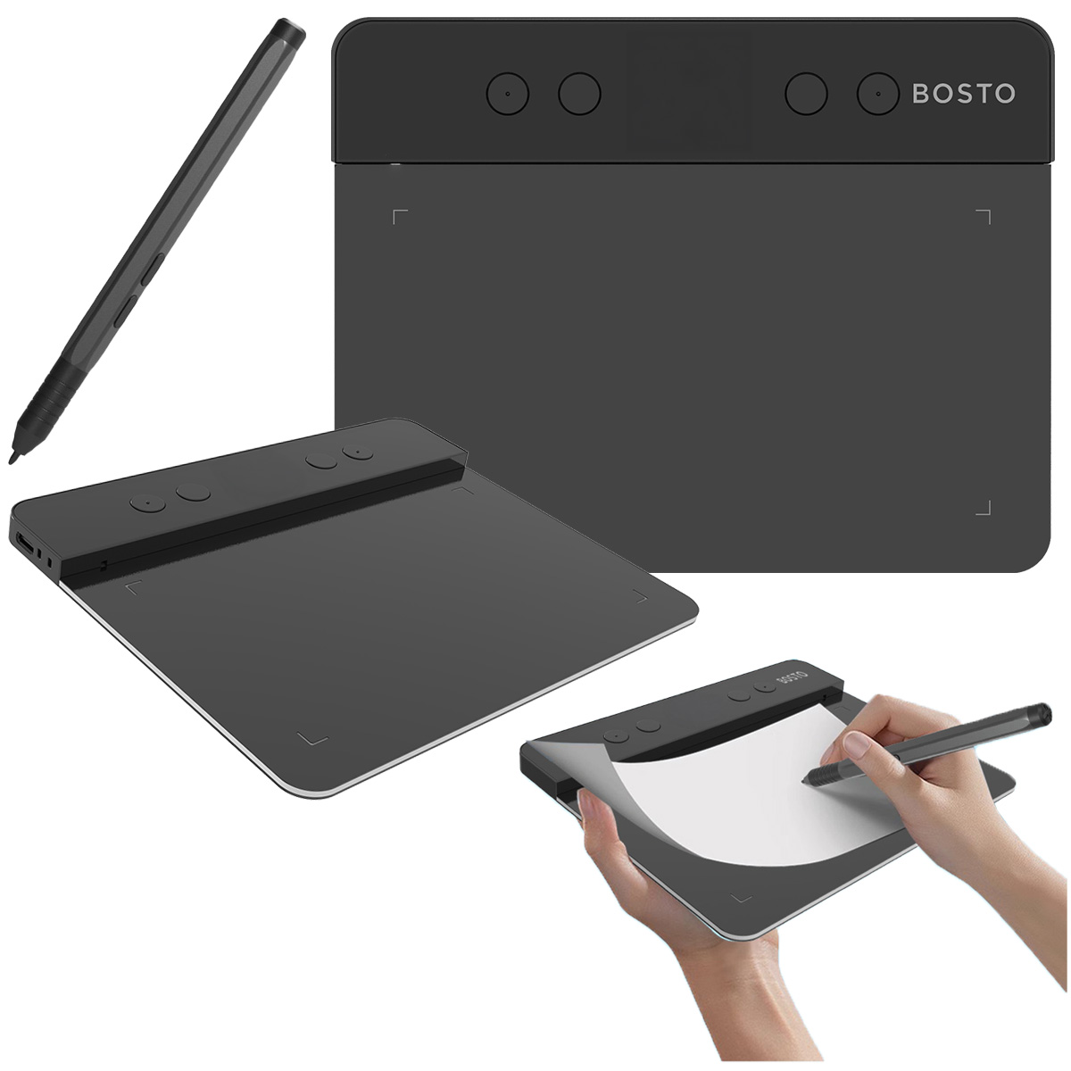 Profesionální Tablet s perem 16384 Bosto T430K