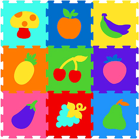 EDUKACYJNA MATA PODŁOGOWA DUŻE PUZZLE PIANKOWE