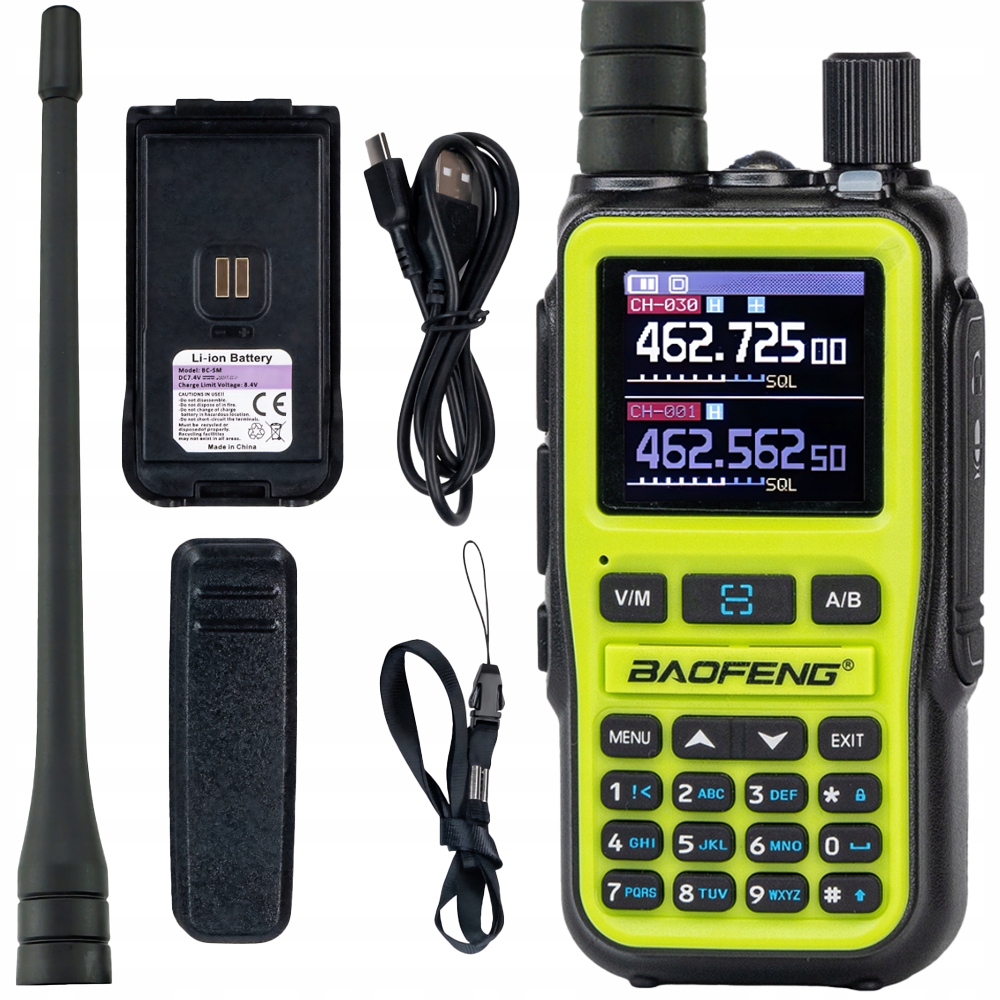 Krótkofalówka Radiotelefon Baofeng UV-5R EU MINI GREEN VHF UHF PASMO LOT