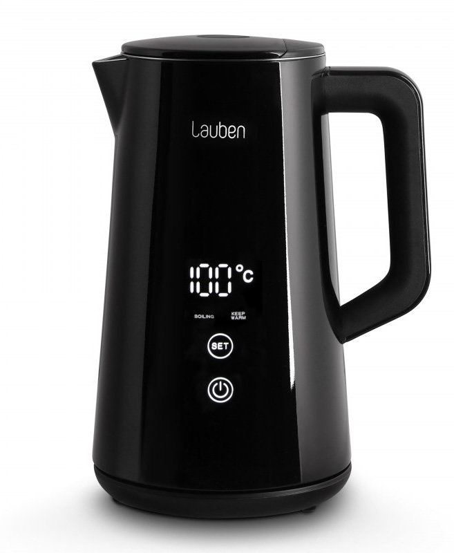 Elektrická varná konvice černá s termostatem, dotykový displej, vysoká kvalita