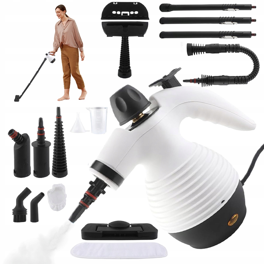 Ruční Parní Čistič Napařovač 1050W 55PSI 350ml Na Okna Čalounění