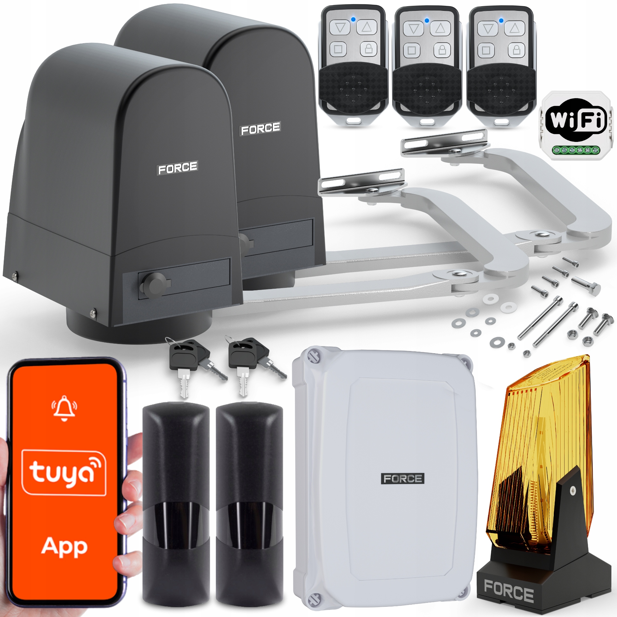 Sada Pro Křídlové Brány Force V300 Ls Do 3 M S Koncovkami