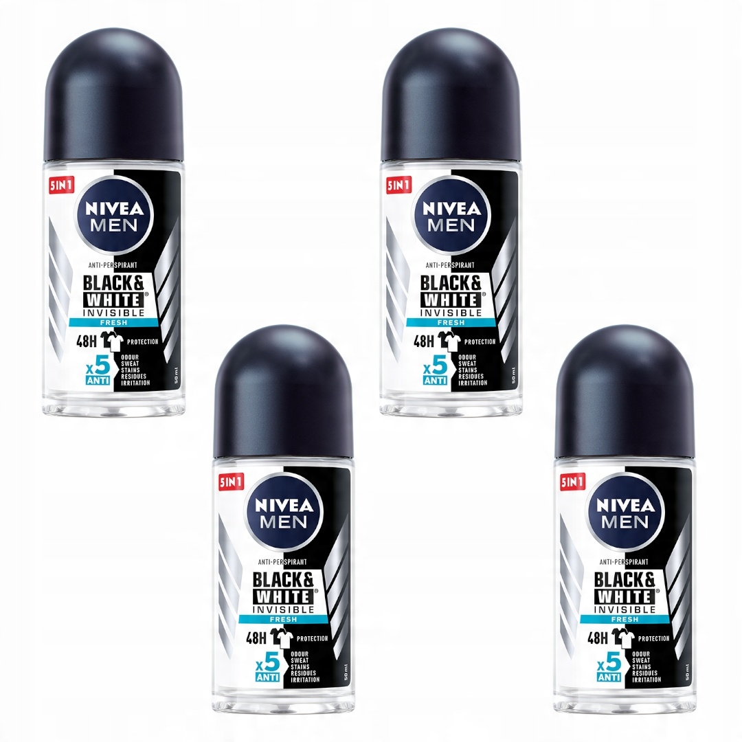 

Antyperspirant męski Nivea Men Black White 4 szt.