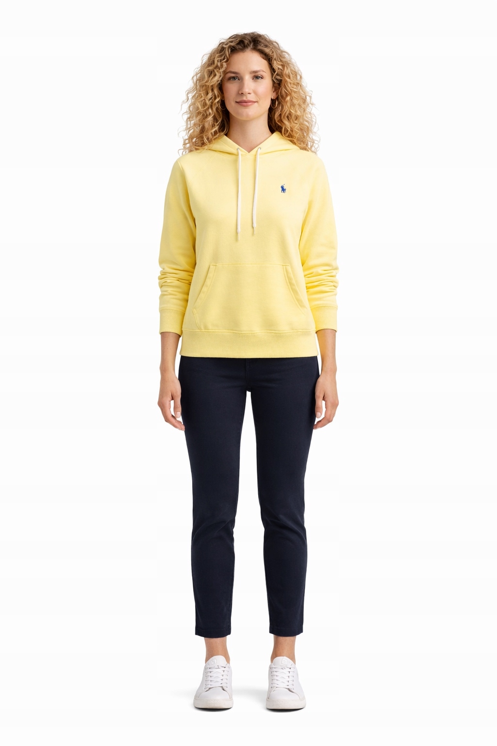 Polo Ralph Lauren Žlutá Mikina S Kapucí A Dlouhým Rukávem Bavlna Xs I3C