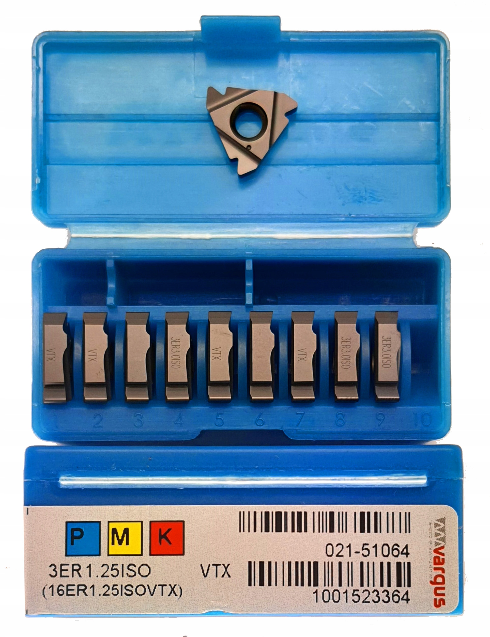 PŁYTKI DO GWINTÓW 16ER 1,25 VTX VARGUS (3ER 1.25)