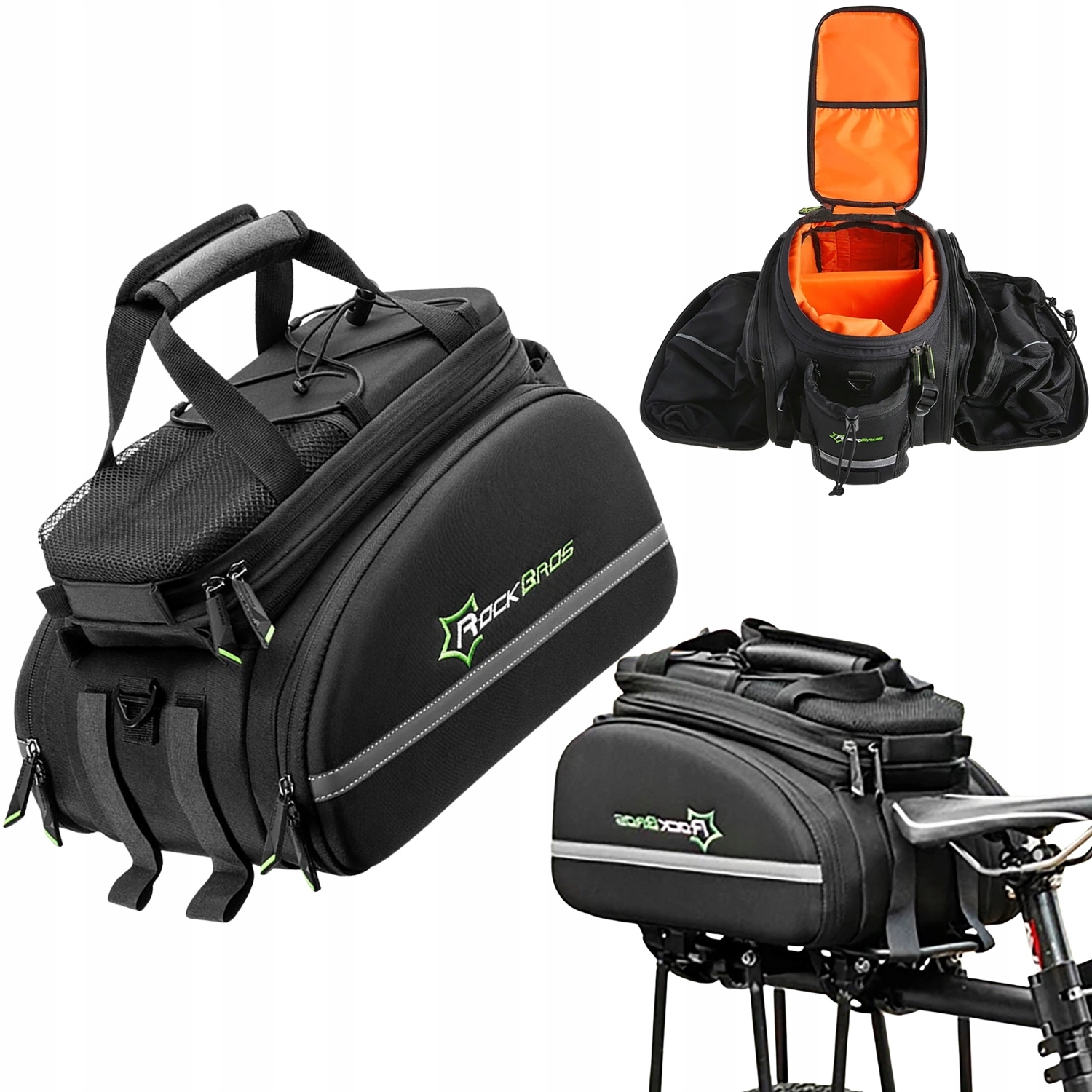 Torba Rowerowa Na Bagażnik Sakwa 35L Pojemna Wodoodporna Składana Rockbros