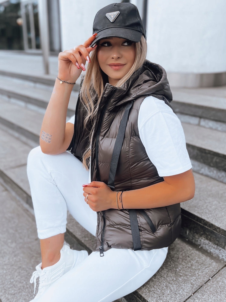 PIKOWANA KAMIZELKA DAMSKA Z KAPTUREM roz. XL Marka Dstreet