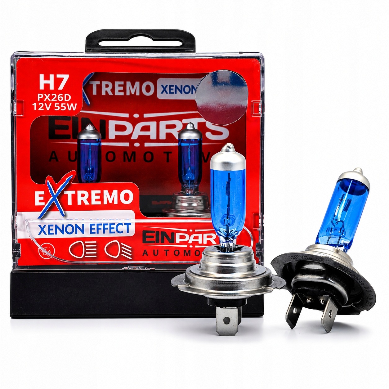 Żarówki H7 12V 55W E4 Einparts Extremo 100% Xenon Effect 2szt.