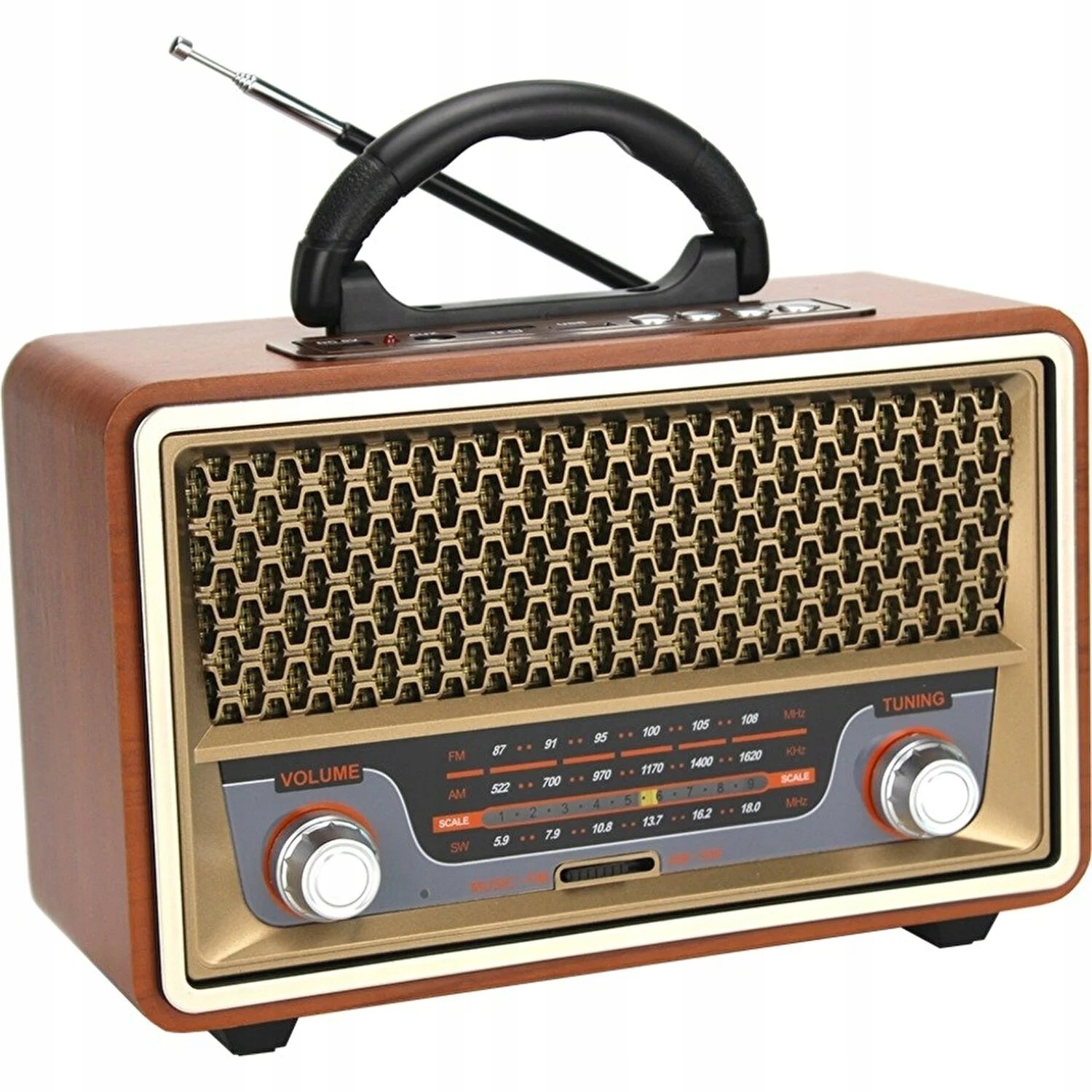 RADIO PRZENOŚNE BLUETOOTH AKUMULATOR POWERBANK PRAWDZIWY STYL RETRO VINTAGE Certyfikat CE