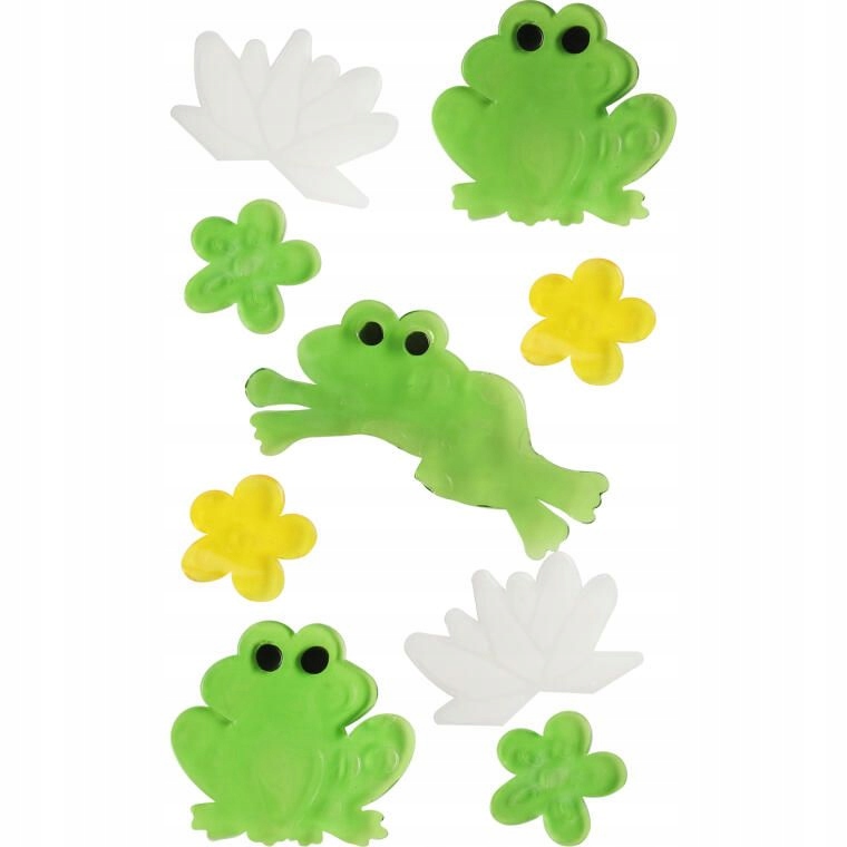 NAKLEJKI ŻELOWE SAMOPRZYLEPNE NA OKNO LUSTRO SZYBĘ ŻABA OZDOBA WIELKANOCNA Marka Goliat