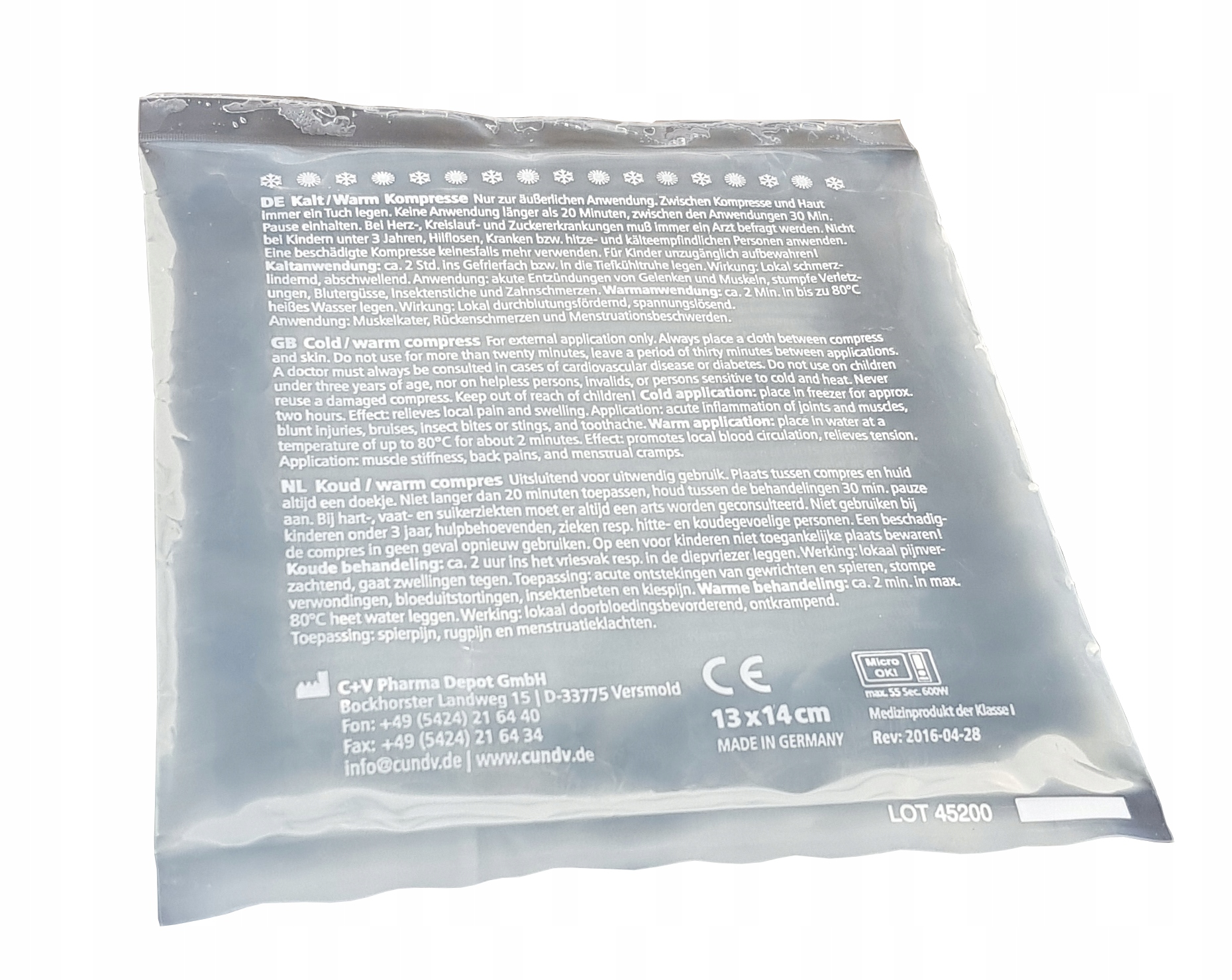 

Kompres Okład Żelowy Ciepło Zimno 13X14 Niemiecki