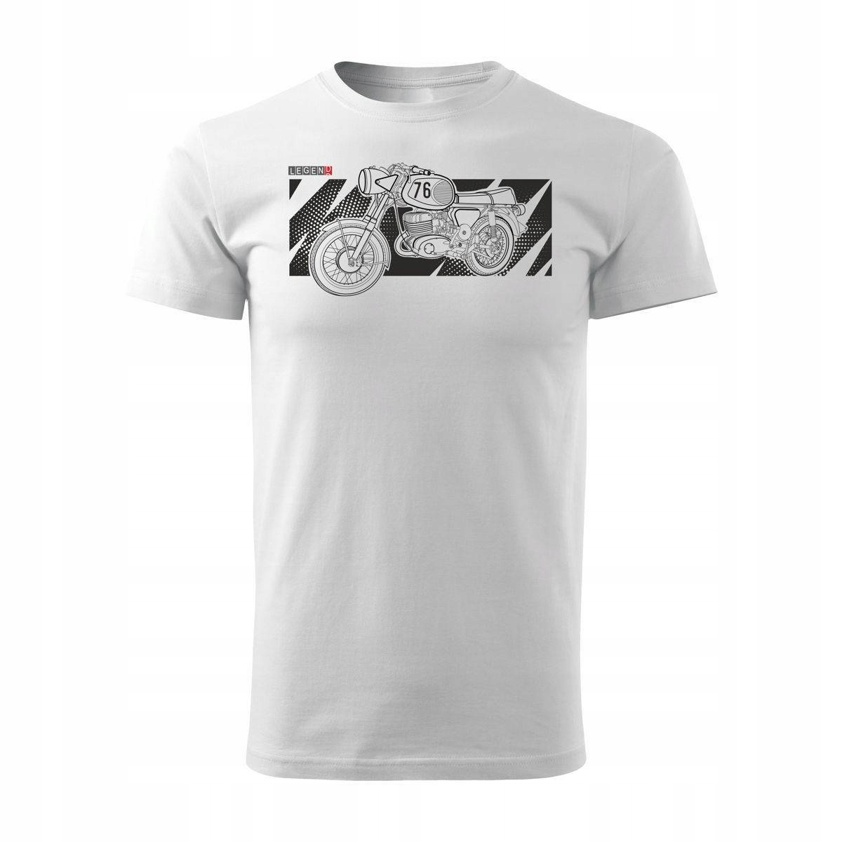 

Koszulka motocyklowa Mz męska biała Regular