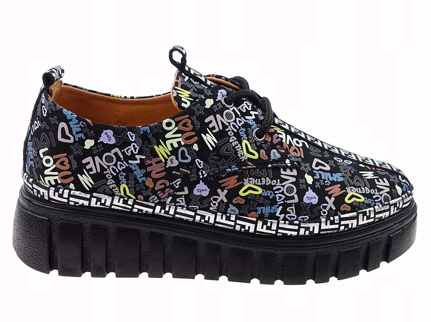 Venezia półbuty platformy R032LEM3OSP047 multi, skóra NEW 36