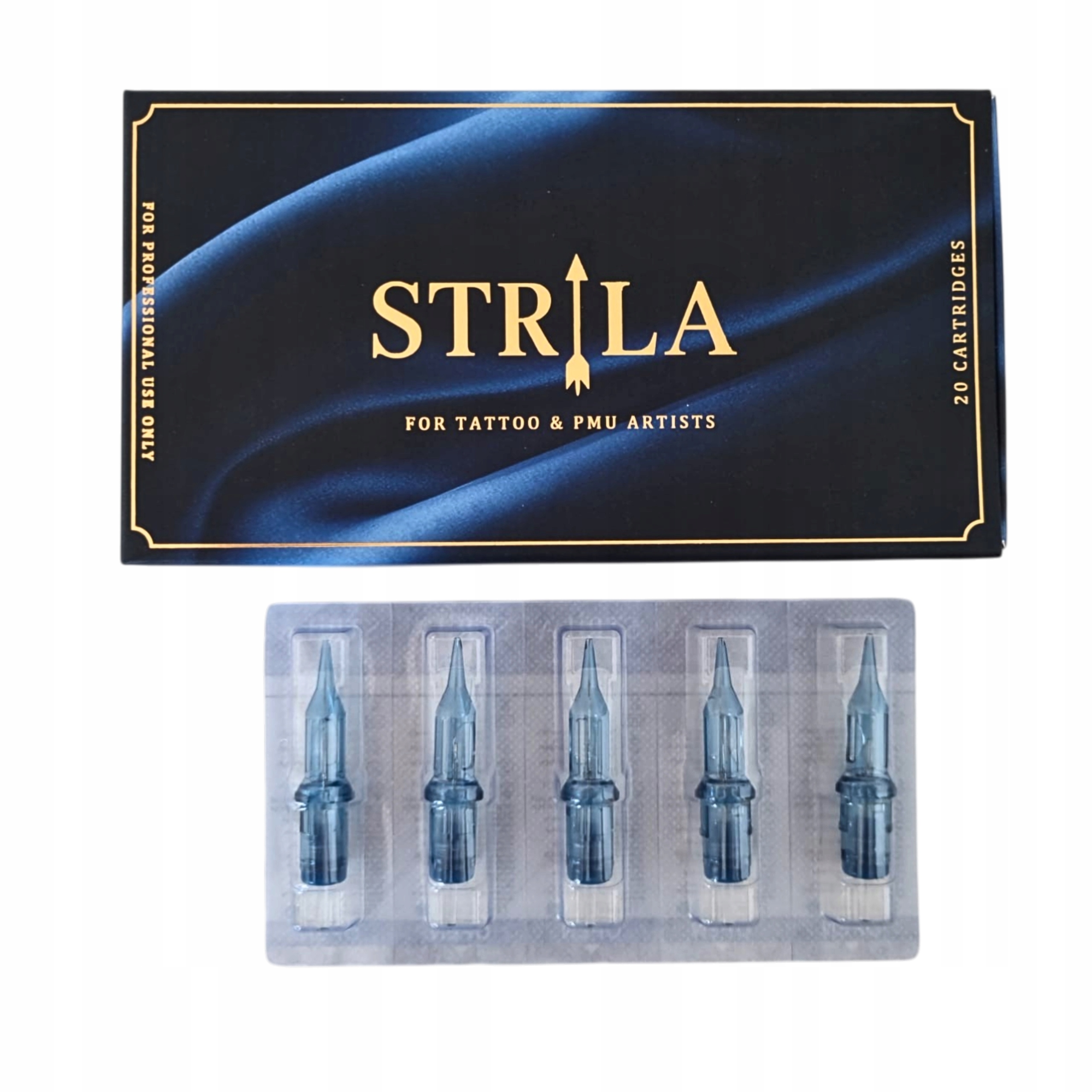 Strila Kartridže 0.30 1009RS Round Shader Pmu Permanentní make-up 20 Ks