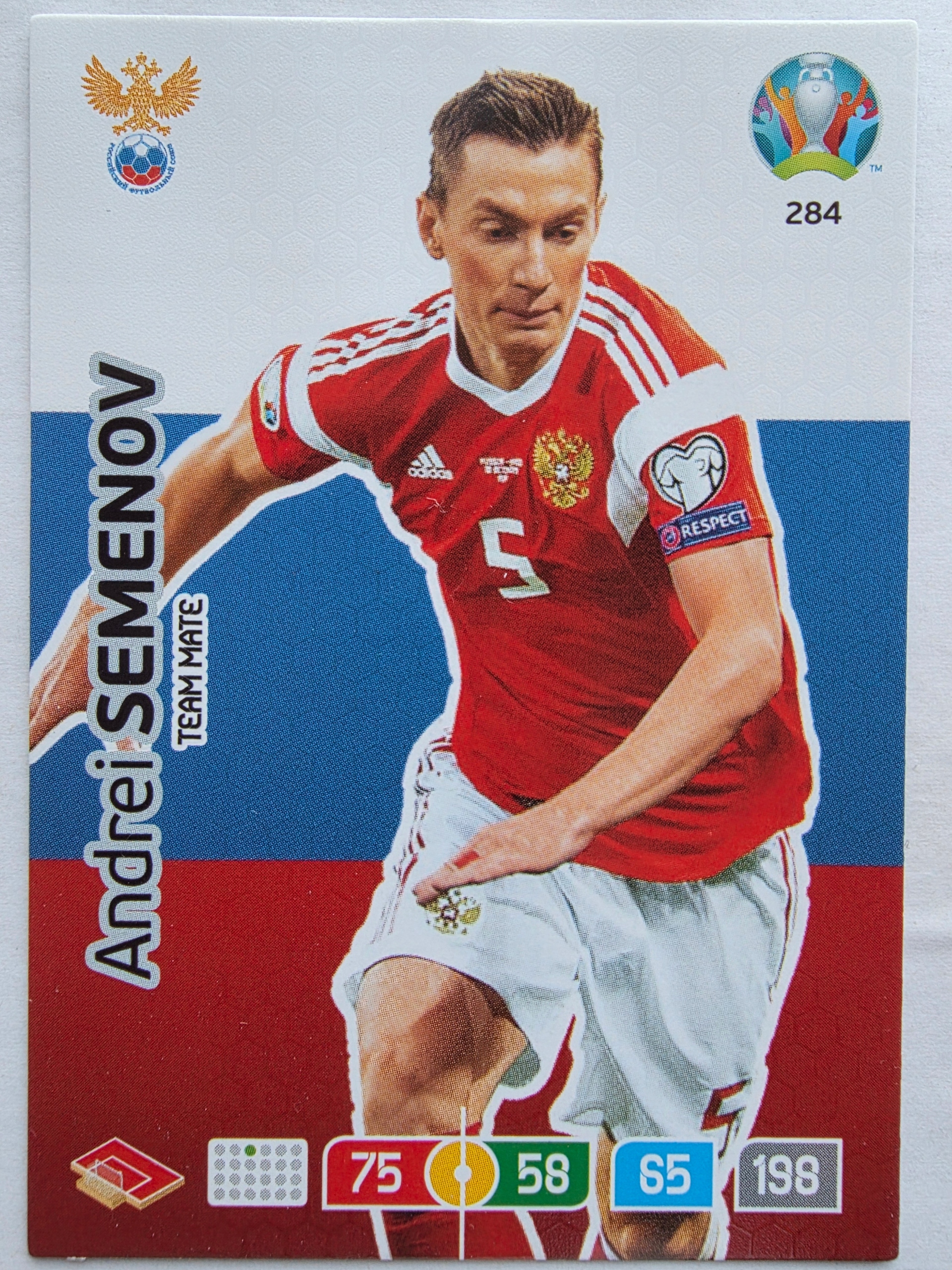 2020 Panini Euro Andrei Semenov Rosja Nr 284 /o