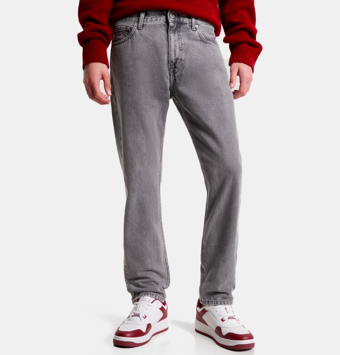 Tommy Jeans dad jean DM0DM17443 32/34 Šedé džíny Regular Tapered w32 L34