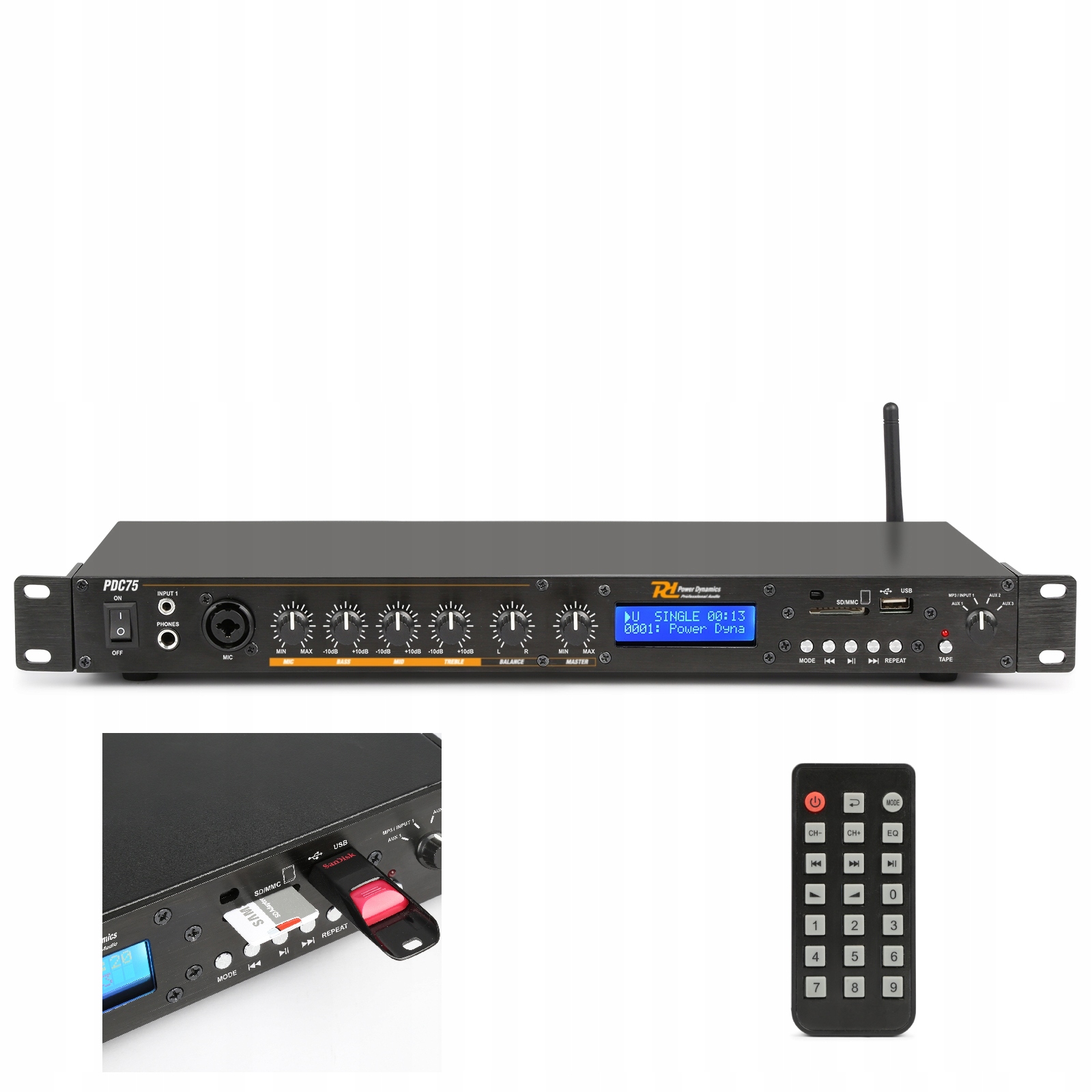 Odtwarzacz MP3 Usb Sd Cue Radio Fm pilot