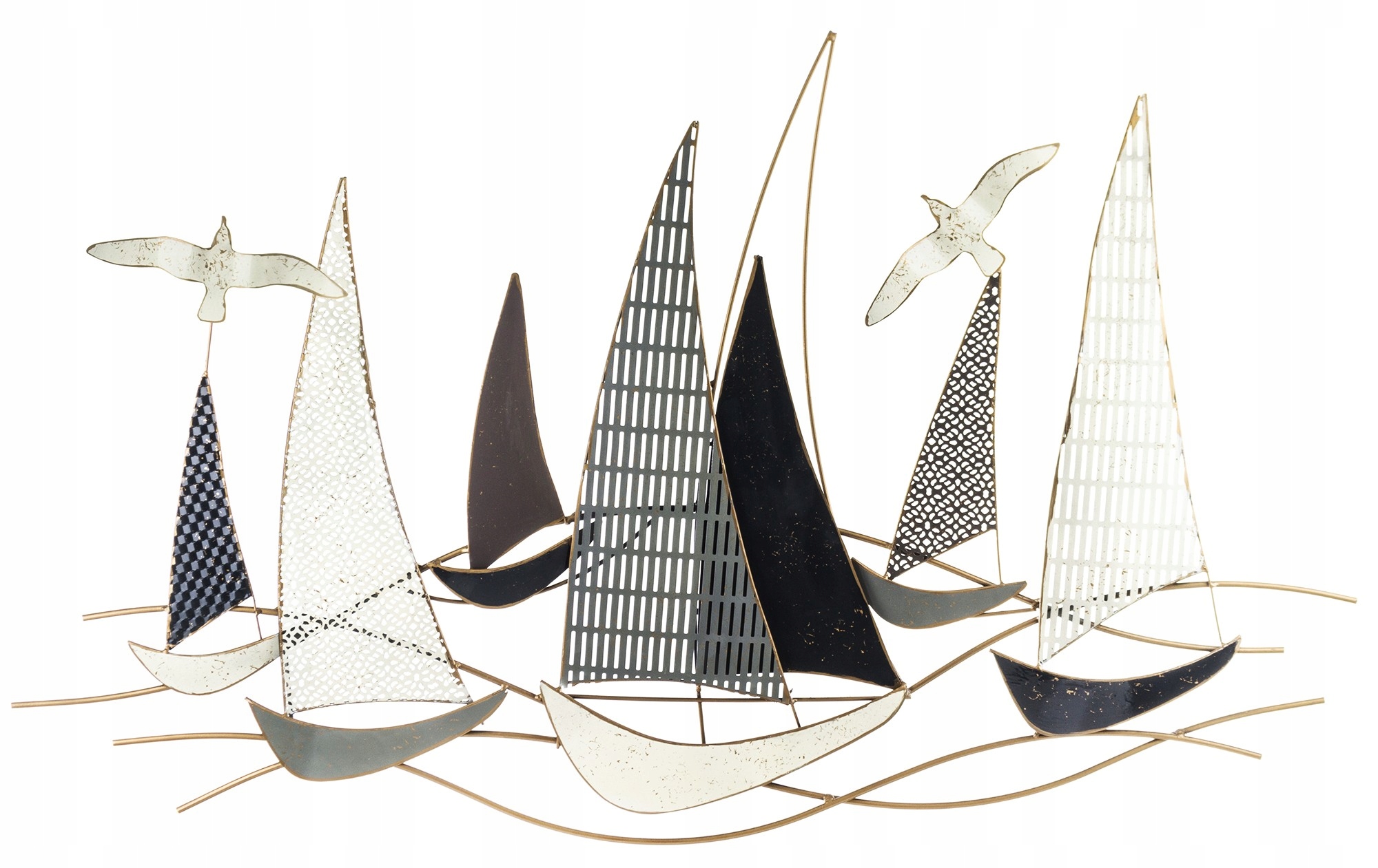 Nástenná Dekorácia Kovová, Plachetnice Na Mori Námornícka Tematika Námorník Plachetnica