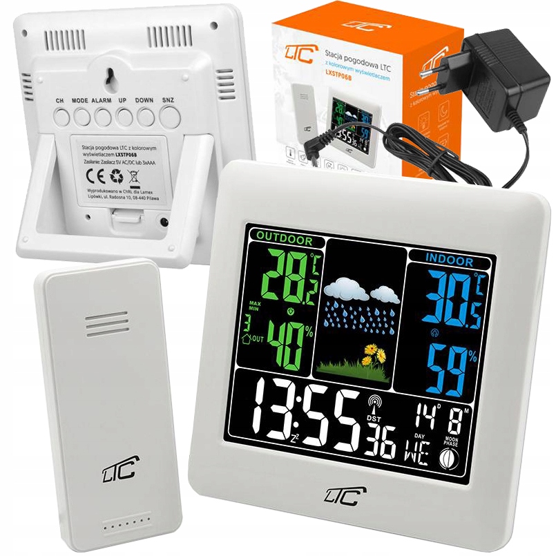 BEZPRZEWODOWA STACJA POGODOWA POGODY HIGROMETR
