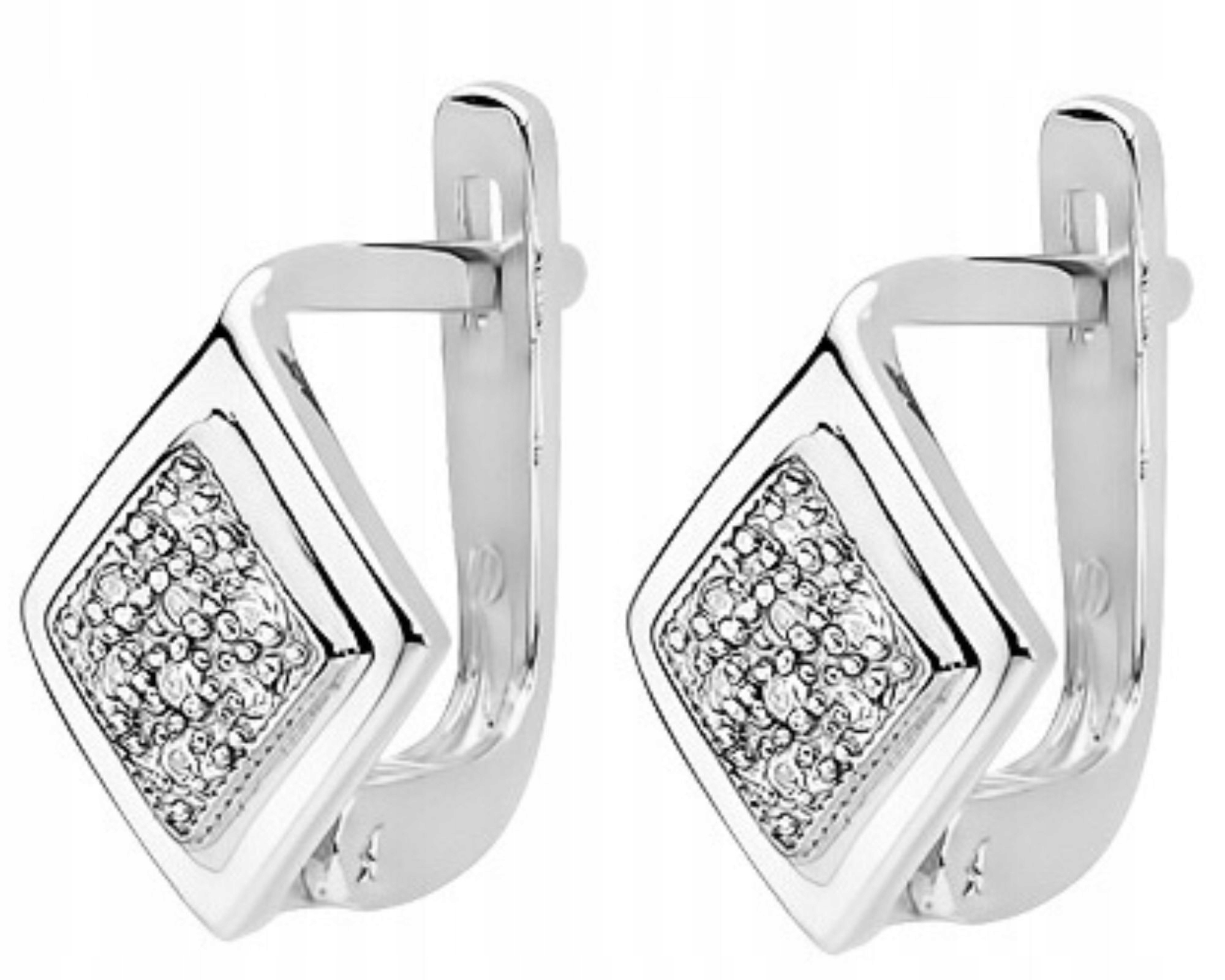 Bílé zlato náušnice s brilianty 0,08 ct obchod