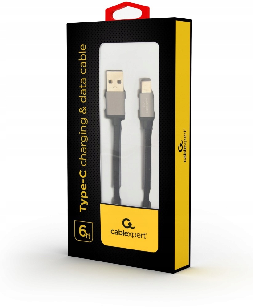 

mocny kabel Usb Usb-c oplot 1.8m czarny