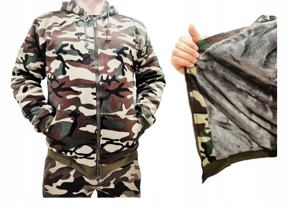 

Bluza Męska Moro Gruba Ocieplana futerkiem XL/XXL