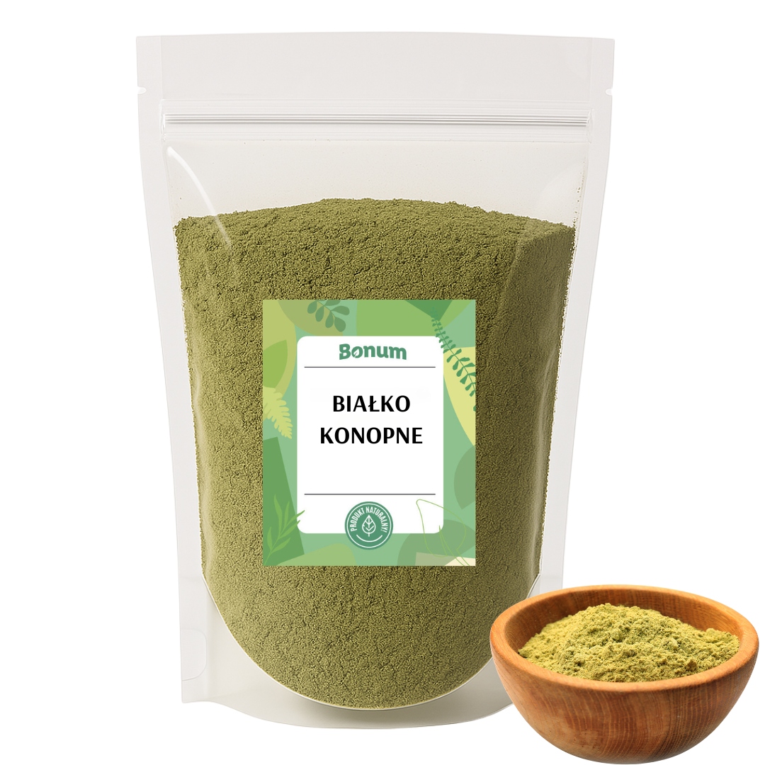 Konopný protein Přírodní rostlinný Hemp Protein v prášku Premium 1 kg Bonum