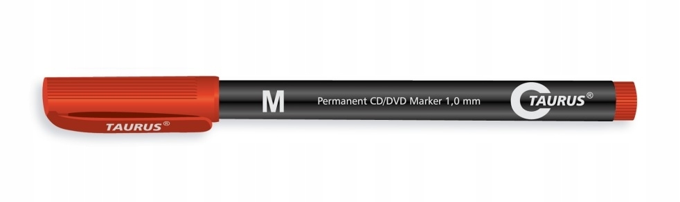 Marker CD/DVD 1mm TAURUS M TCD-01 FOLIOPIS czerwony 2szt