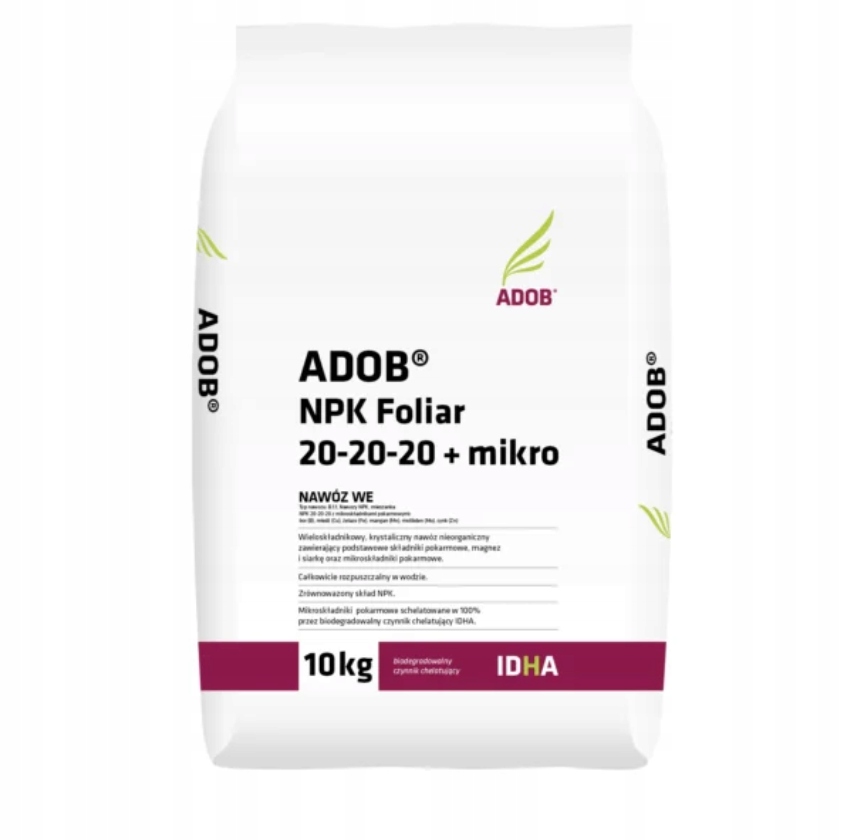 

Adob Foliar Npk 20-20-20 10kg nawóz dolistny