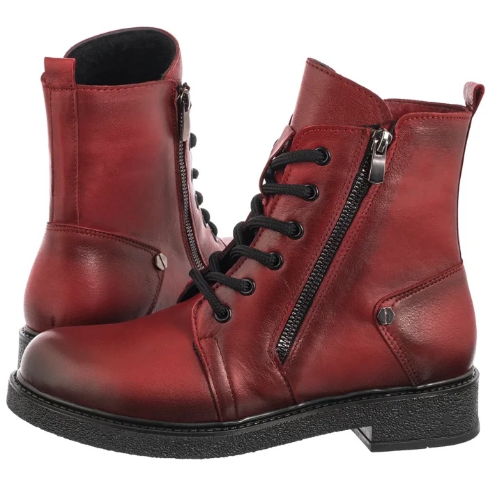 Dámské zateplené boty Kotníkové Boty Boty Vacarro Červené 1001 Červené