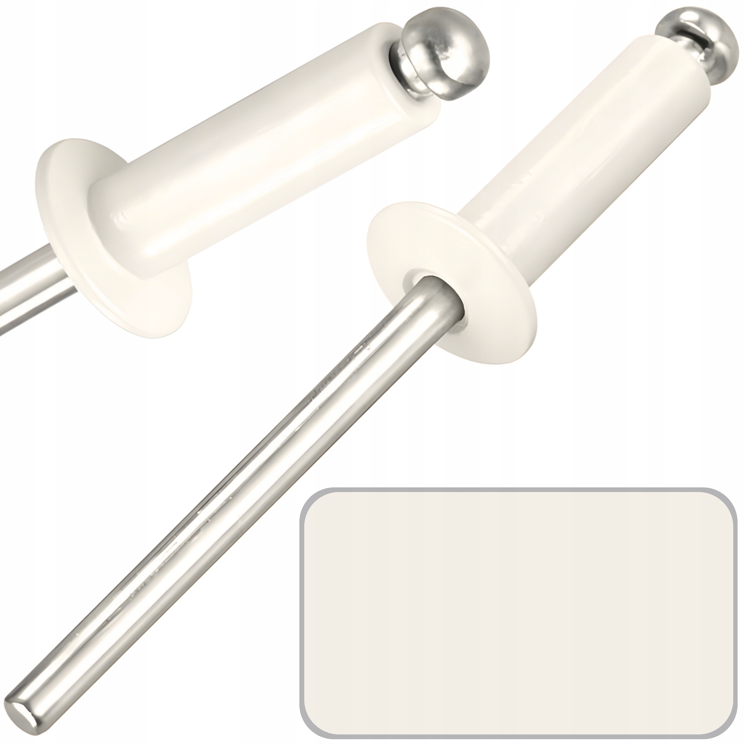 100x Nity Zrywalne 4x10 mm Kolor Ral 9010 Ciepły Biały Alpejski Białe