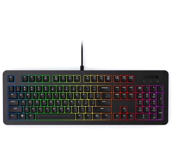 Klawiatura przewodowa membranowa Lenovo Legion K310 Rgb Czarna