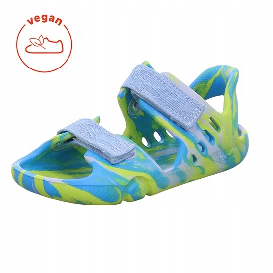 Piankowe sandały Superfit Splash-S niebiesko-zielone, bardzo lekkie r. 30