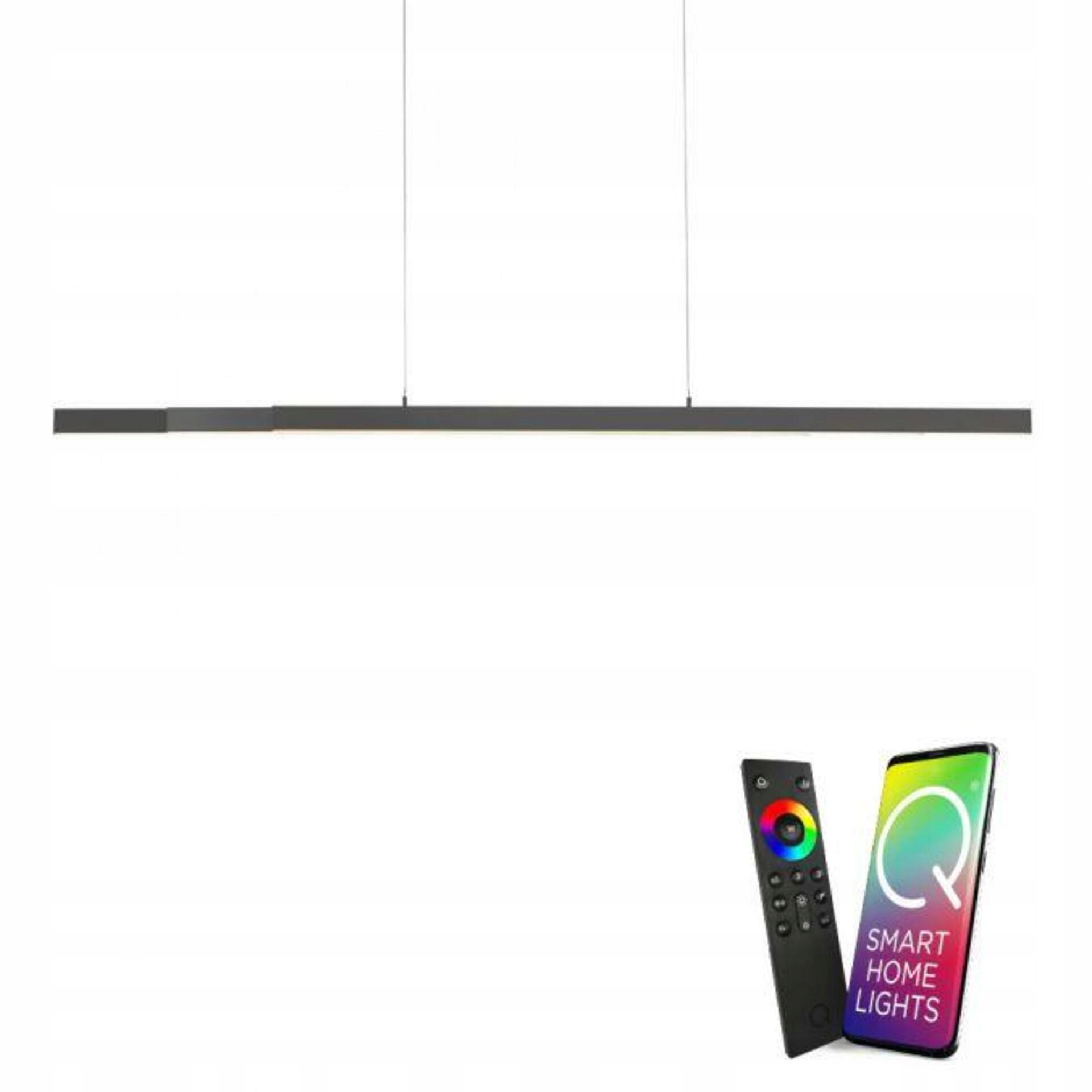 Paul Neuhaus Q-arian Led závěsné svítidlo ZigBee Rgb Cct 179 cm antracit