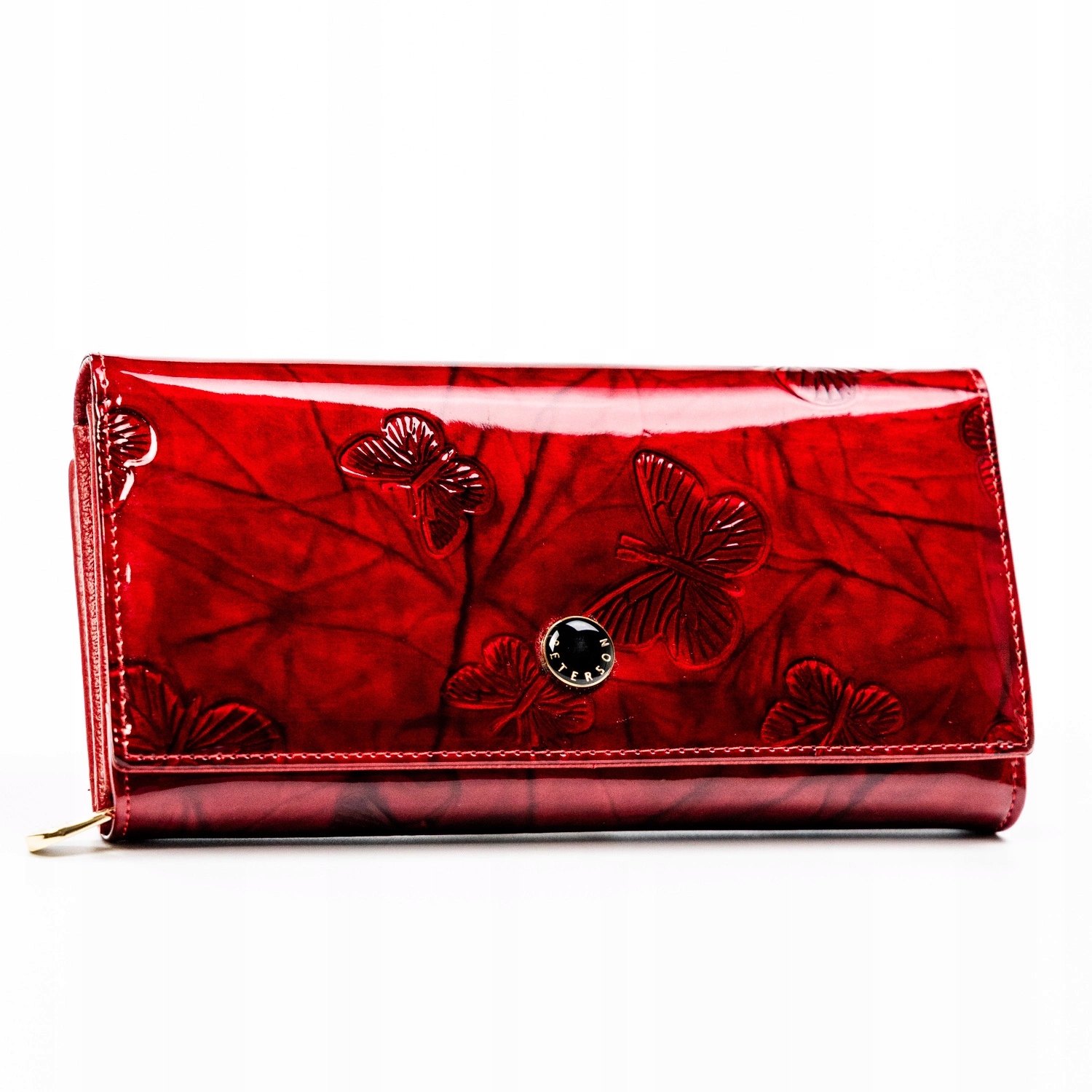 Dámská kožená červená Rfid peněženka na zip Peterson Ptn 42100-BFBC