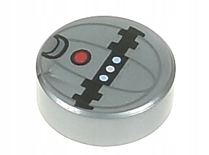 

Lego Płytka detonator 98138pb008 srebrny matowy