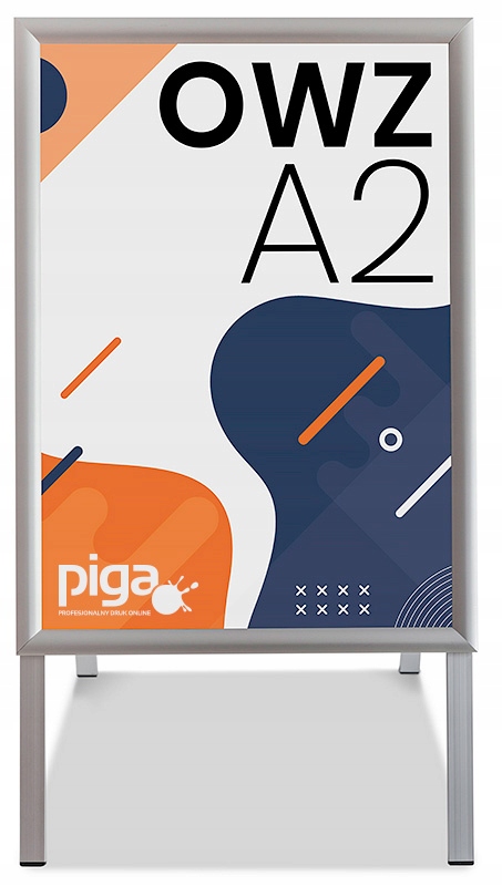 Potykacz reklamowy A2 dwustronny stojak Z DRUKIEM