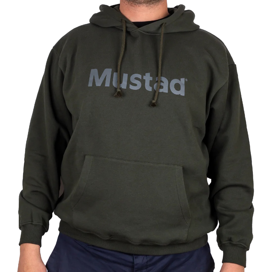 Bluza z kapturem Mustad ciemnozielona 100% bawełna made in Portugalia XXXL