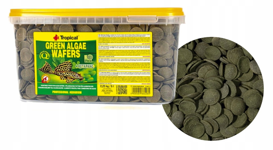 Levně Tropical Green Algae Wafers kbelík 5L 2,25 kg Krmivo pro globonojedy