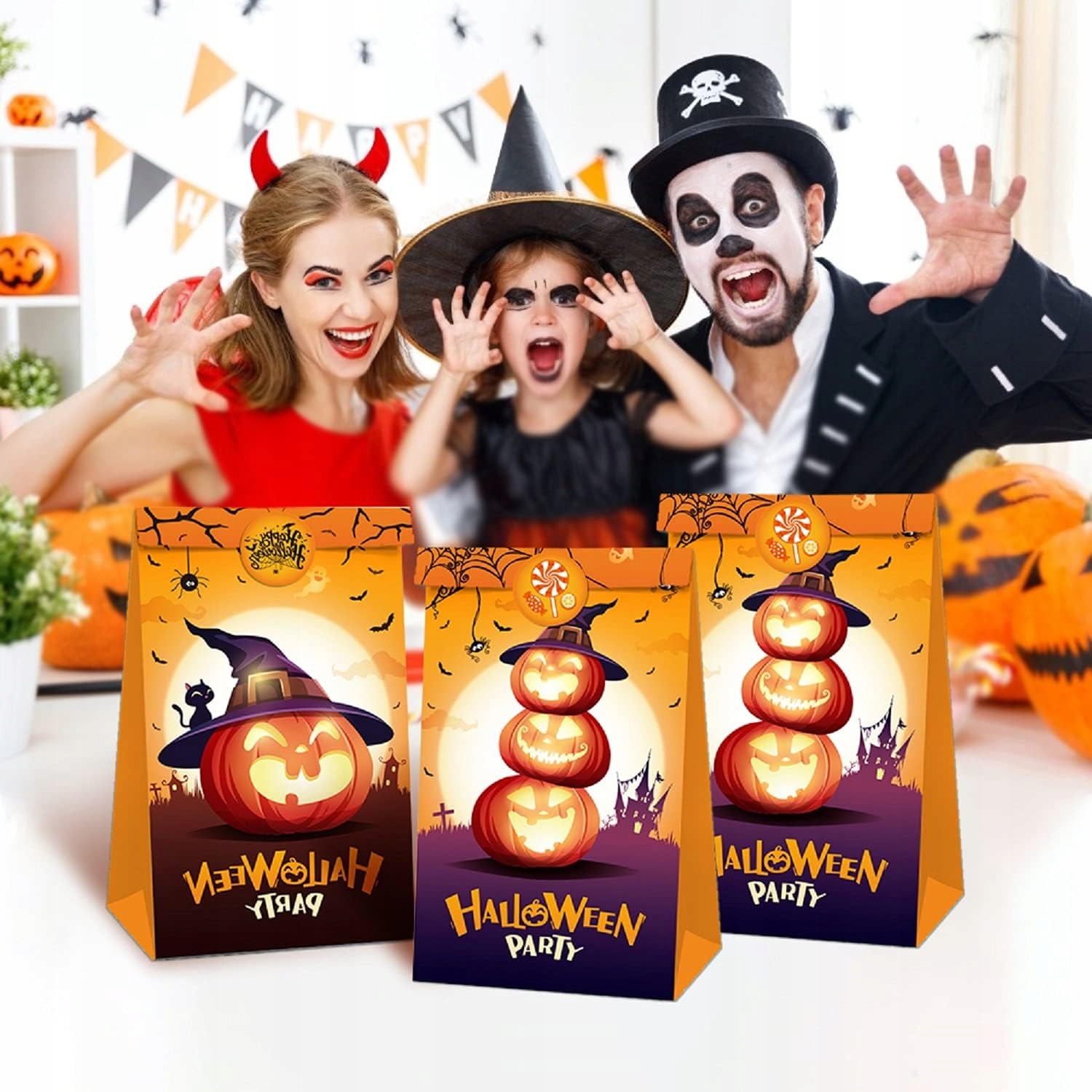 ZESTAW TOREBEK PAPIEROWYCH NA SŁODYCZE HALLOWEEN Kod producenta DERFT45