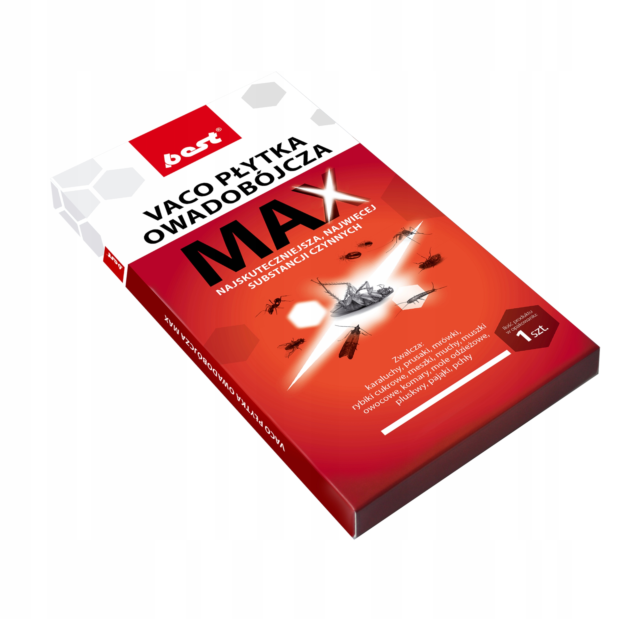 

Płytka Na Pająki Pluskwy Karaluchy Mole Vaco Max