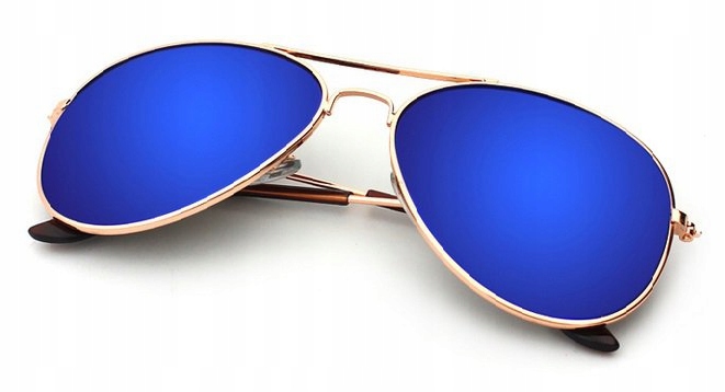 

Damskie Okulary Pilotki Lustrzanki Aviator Blue
