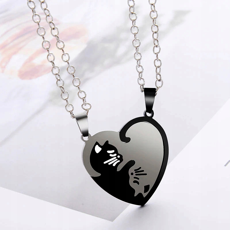 

Naszyjnik Przyjaźni best friends Yin Yang Serce X2