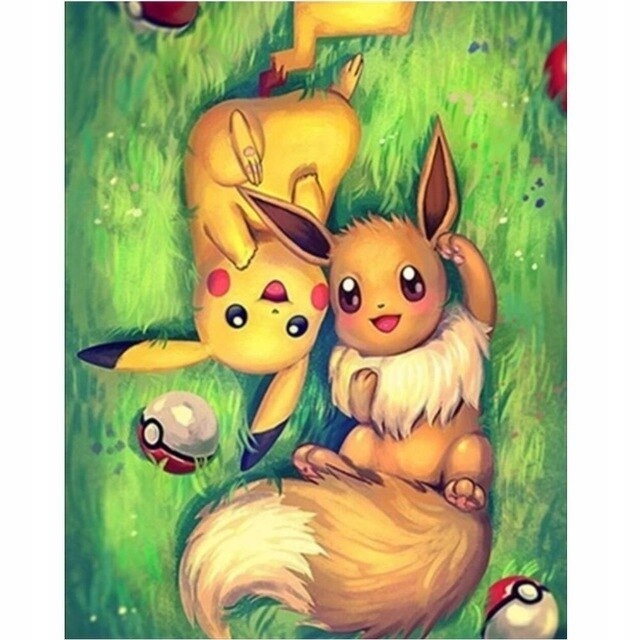 

Haft diamentowy Painting mozaika 5d Pokemon 30x40