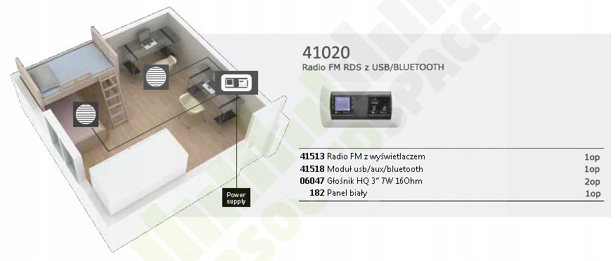 EGI RADIO POD ZABUDOWĘ DO ŁAZIENKI KUCHNI SALONU Radio FM