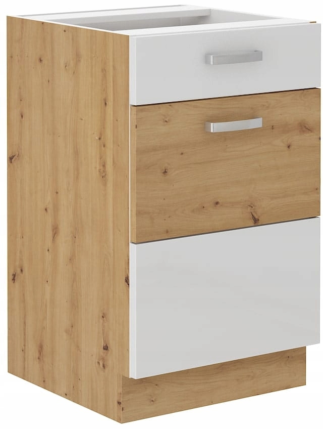 Kuchyňská Skříňka S Zásuvkou 50 CM Bílá/dub Artisan