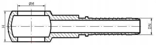 Očková koncovka C01 DN06 D1/8" H15 Stav balenia originálne