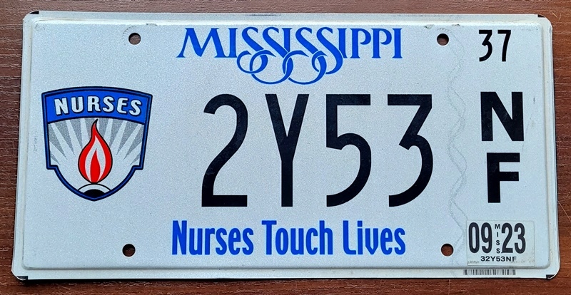 Mississippi 2023 - tablica rejestracyjna z USA